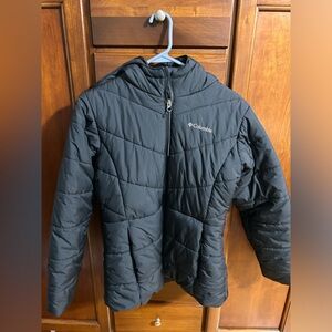 Girls Columbia zip up coat in blue